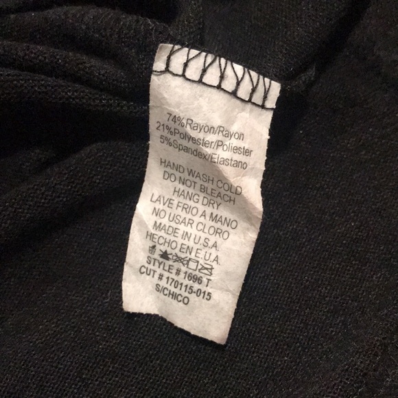 Promesa Turtleneck Cold Shoulder Top Long Sleeve Black S - Picture 9 of 9